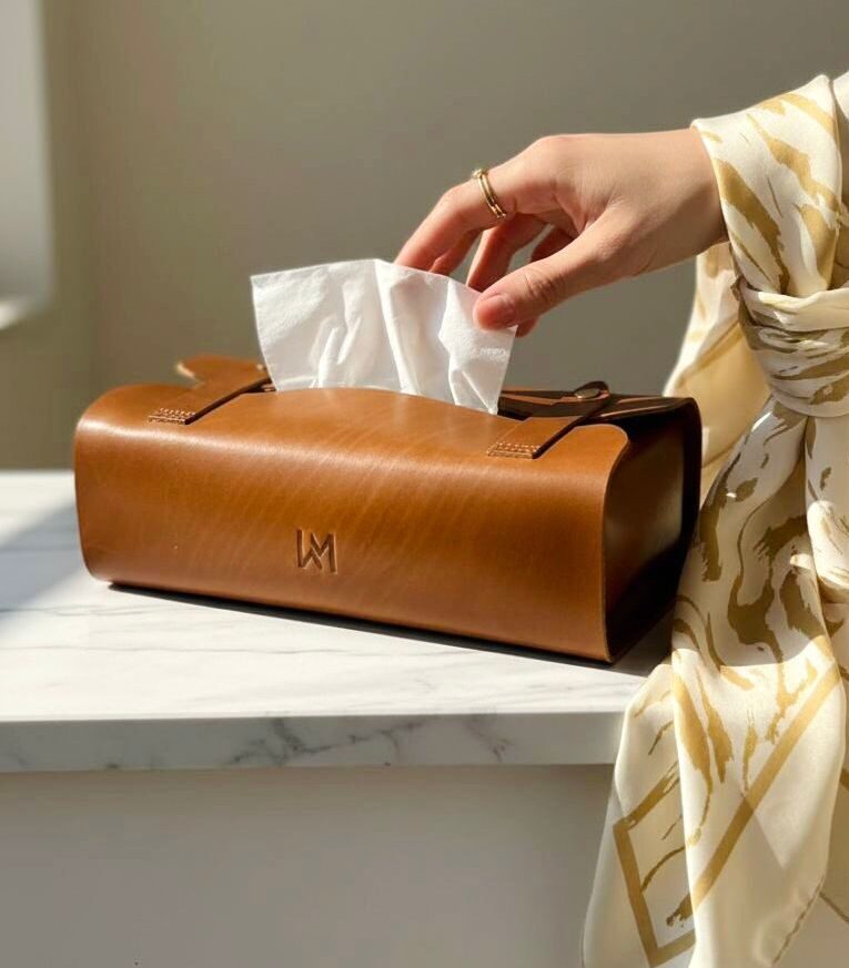 Leather Tissue box